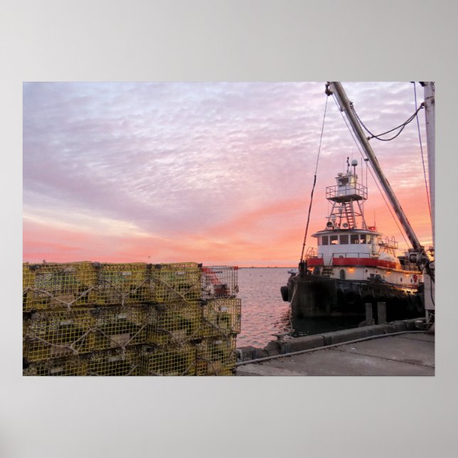 Affiche Tugboat at sunrise (Devant)