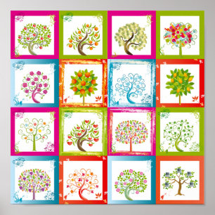 Affiche Tuiles d'arbre 4x4