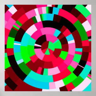 Affiche Tuiles radiales