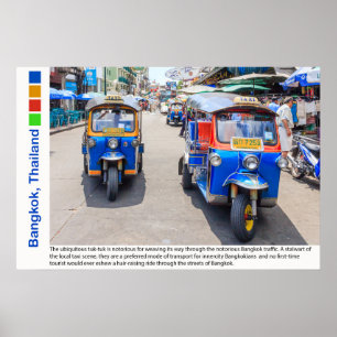 Affiche Tuk-tuk de Bangkok, Thaïlande