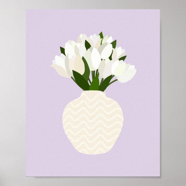 Affiche Tulip Arrangement Floral Vase Lilac (Devant)