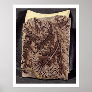 Affiche Tulip design printing block, 1875