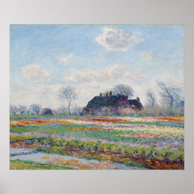 Affiche Tulip Fields at Sassenheim par Claude Monet (Devant)