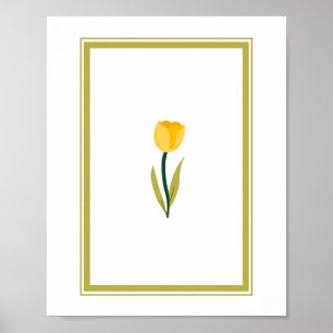 Affiche Tulipe jaune