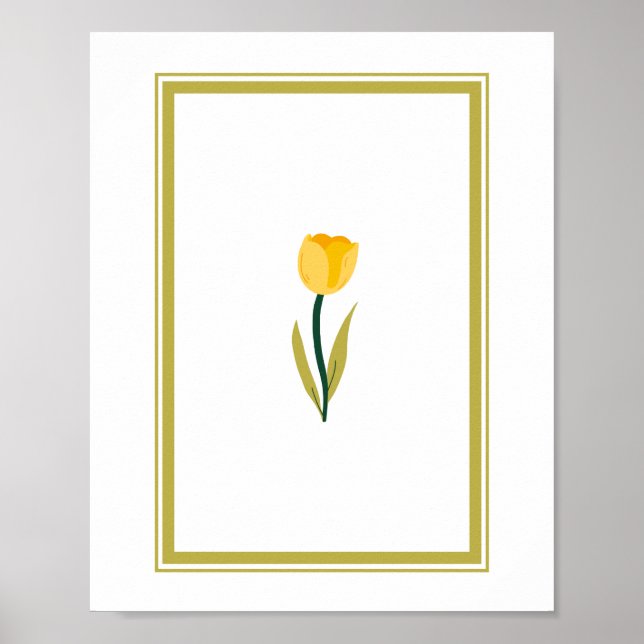 Affiche Tulipe jaune (Devant)