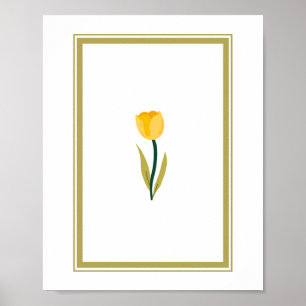 Affiche Tulipe jaune