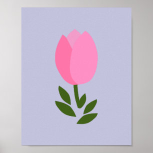 Affiche Tulipe Rose Et Violet