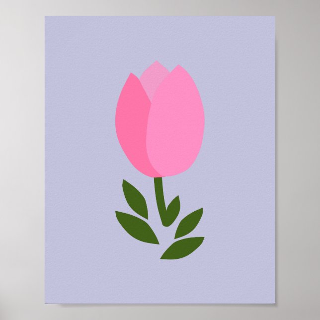 Affiche Tulipe Rose Et Violet (Devant)