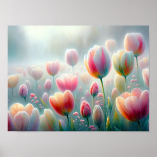 Affiche Tulipes baisées à la tronche dans la lumière douce