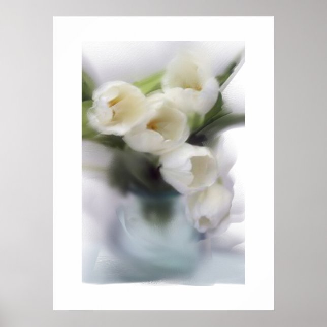 Affiche Tulipes blanches (Devant)