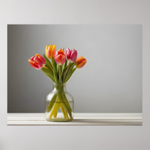 Affiche Tulipes de printemps pour la Saint Valentin