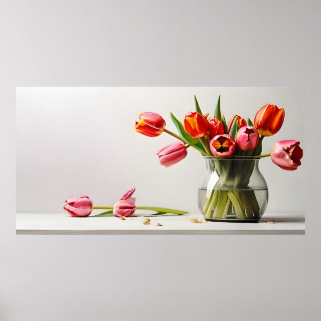 Affiche Tulipes de printemps pour la Saint Valentin (Devant)