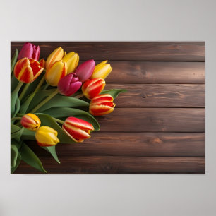 Affiche Tulipes de printemps pour la Saint Valentin