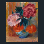 Affiche Tulipes et pivoines | William James Glackens<br><div class="desc">Tulips and Peonies in Pitcher (c. 1914-1915) de William James Glackens (American, 1870-1938) est une vie morte vibrante et expressive qui montre l’affinité de l’artiste pour la couleur riche et la composition vivante. Aménagées de façon désinvolte dans un lanceur robuste, les tulipes et les pivoines éclatent d'une énergie picturale, des...</div>