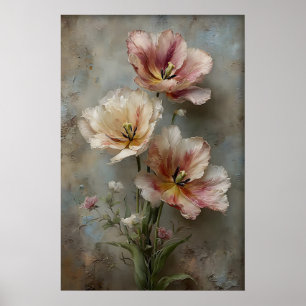 Affiche Tulipes imprimables Art mural, Fleurs printanières