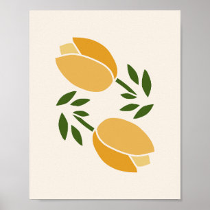 Affiche Tulipes jaunes