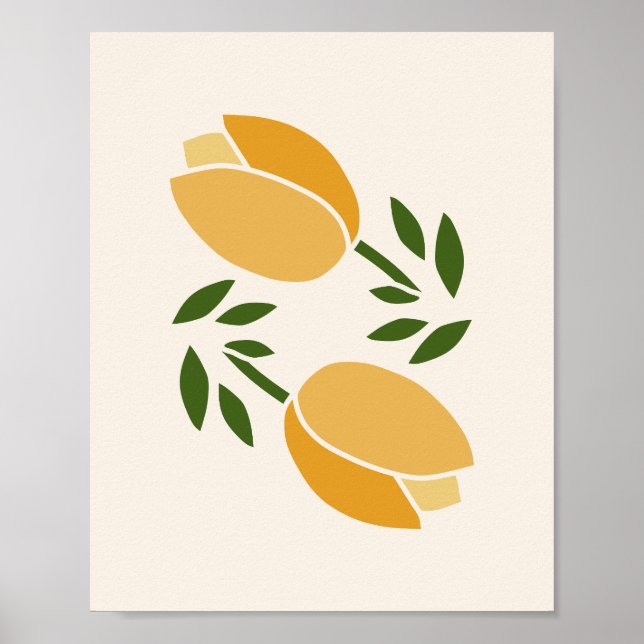 Affiche Tulipes jaunes (Devant)