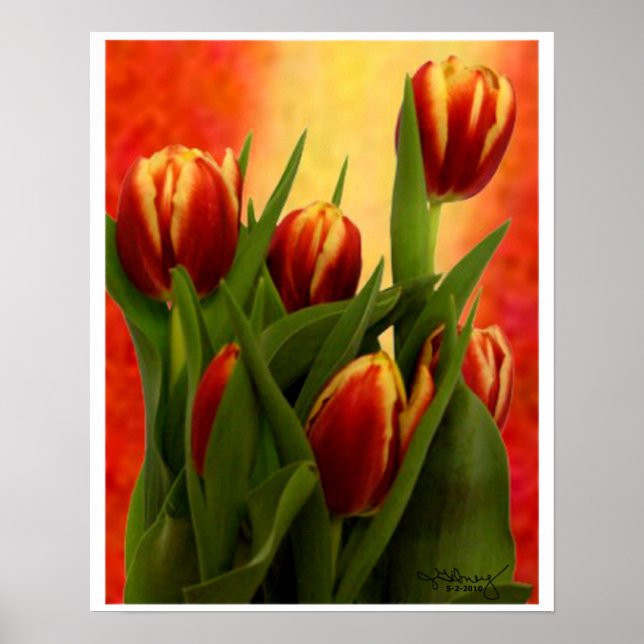 Affiche Tulipes Mur Plus Petit Suspendu Art Le MUSÉE Zazzl (Devant)