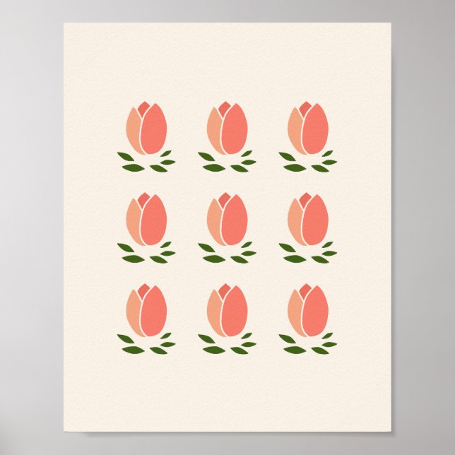 Affiche Tulipes orange (Devant)