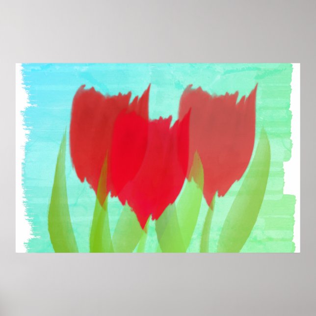 Affiche Tulipes Personnalisées (Devant)