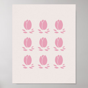 Affiche Tulipes roses
