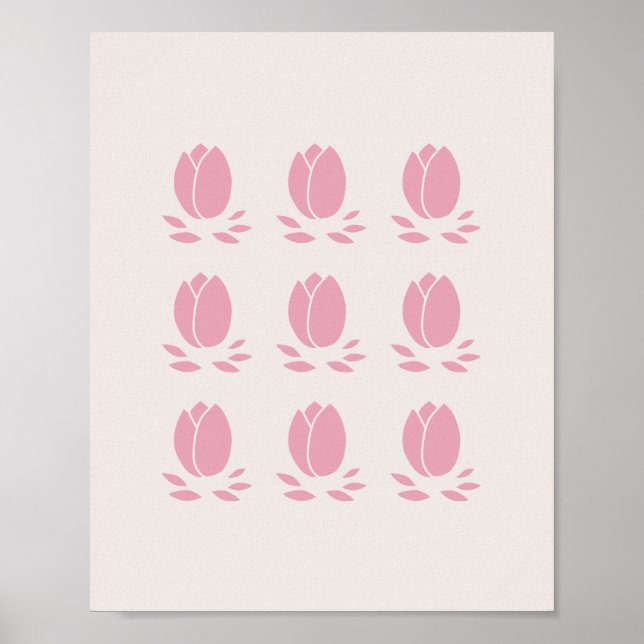 Affiche Tulipes roses (Devant)