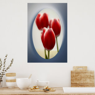 Affiche Tulipes rouges