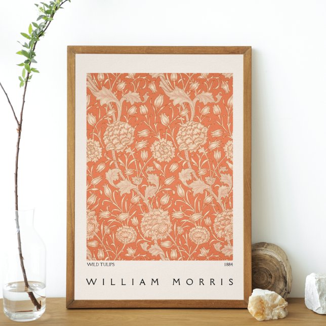 Affiche Tulipes sauvages Motif floral William Morris (Créateur téléchargé)