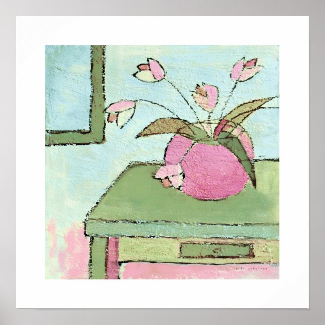 affiche tulipes sur table (Devant)