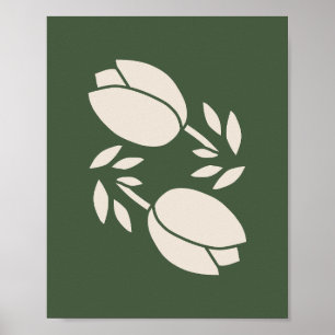 Affiche Tulipes vertes