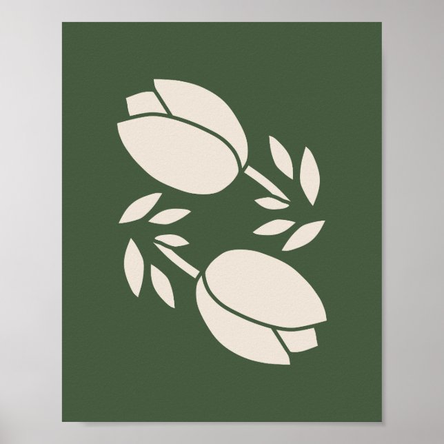 Affiche Tulipes vertes (Devant)