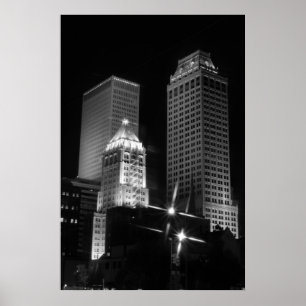 Affiche Tulsa après noir et blanc foncé, 2010