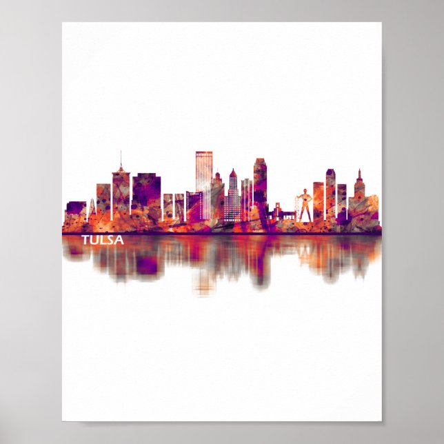 Affiche Tulsa Oklahoma Skyline (Devant)