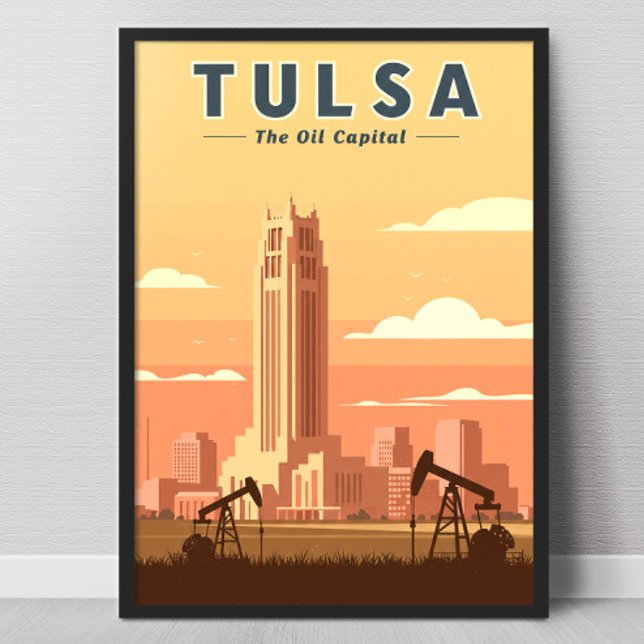 Affiche Tulsa Oklahoma vintage (Créateur téléchargé)