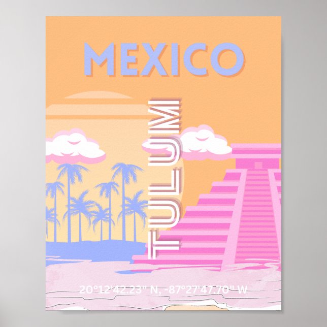 Affiche Tulum, Art de voyager, Préparé (Devant)