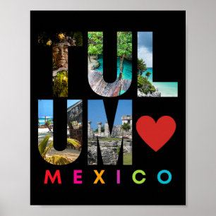 Affiche Tulum Mexico 2022 Vacation Beach Matching Family G