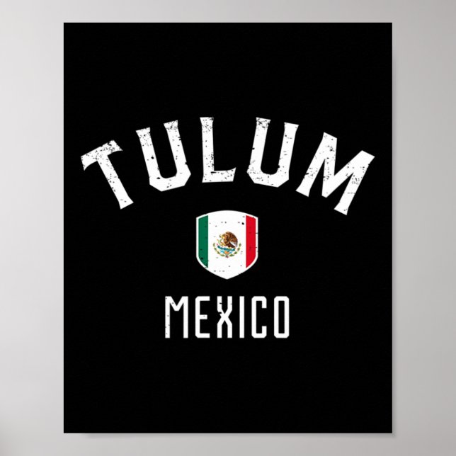 Affiche Tulum Mexique - Drapeau Mexicain Tulum Tee  (Devant)