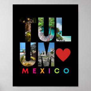 Affiche Tulum Mexique Vacances Plage Groupe Familial Assor