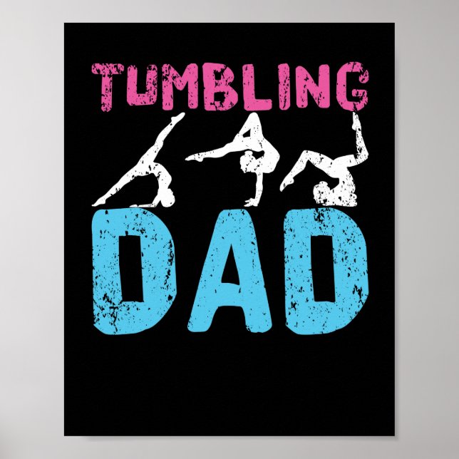 Affiche Tumbling Papa Drôle Gymnastique Daddy Gymnaste Pèr (Devant)