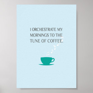Affiche Tune de café imprimé 5 en x 7 po