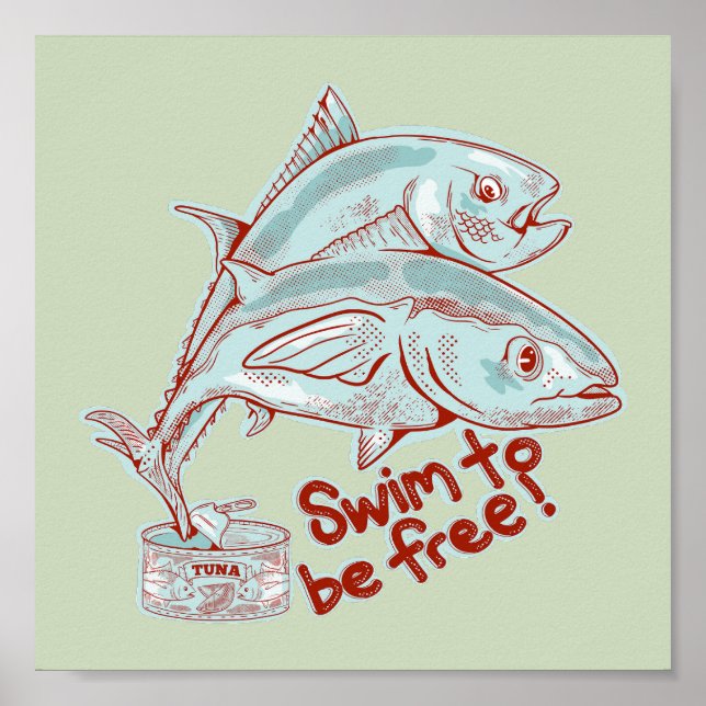 Affiche Tuner étain de poisson drôle évasion (Devant)