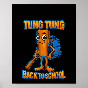 Affiche Tung Tung de mème pour enfants Sahur Brainrot ital