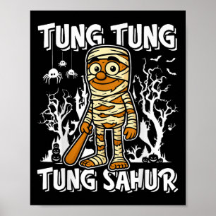 Affiche Tung Tung Tung Sahur Halloween Momie Cerveau Itali