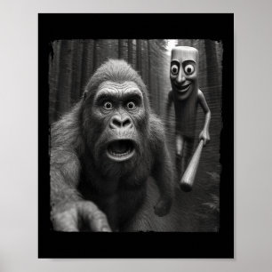 Affiche Tung Tung Tung Sahur Italien Brainrot meme Bigfoot