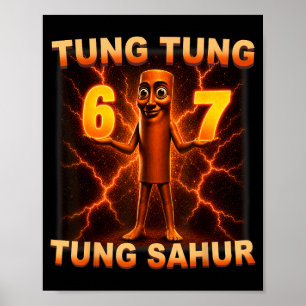 Affiche Tung Tung Tung Sahur Six Seven 67 Mème Pour Enfant