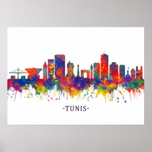 Affiche Tunis Skyline