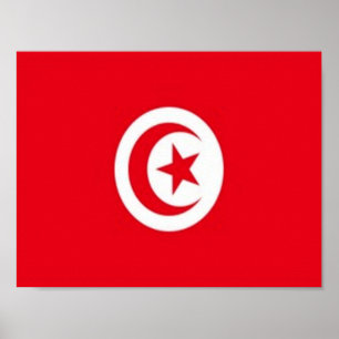 Affiche Tunisia - Flag -