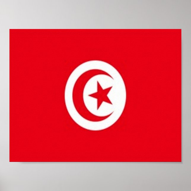 Affiche Tunisia - Flag - (Devant)