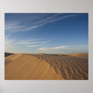 Affiche Tunisie, désert du Sahara, Douz, Grande Dune, crép