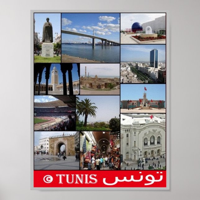 Affiche Tunisie - Mosaïque - Tunisie - (Devant)